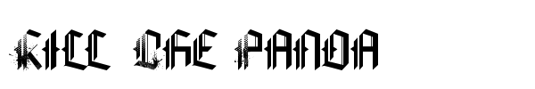 Kill The Panda font preview